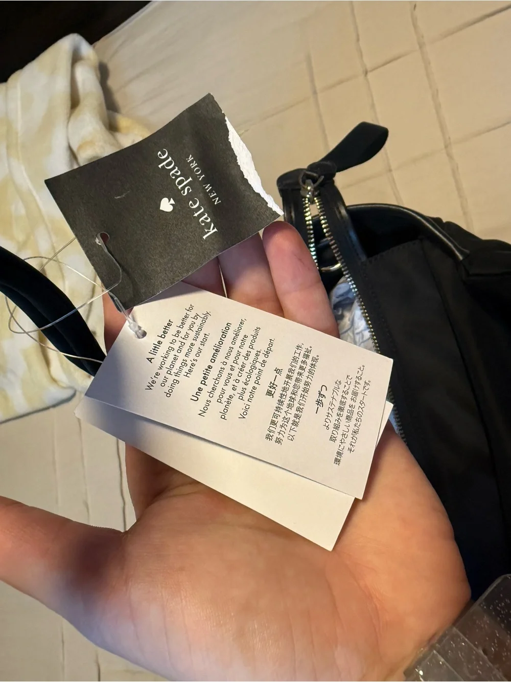kate spade Black Nylon Toiletry Duffle Bag